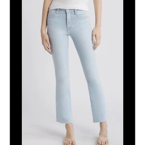 FRAME | Women's Le Crop Mini Light Wash Frayed Hem Boot Cut Jeans, Size 26